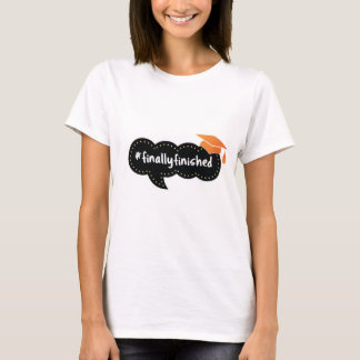 Slutligen Avslutat Bubble Orange Grad T Shirt