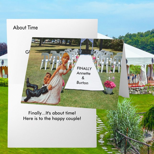 Slutligen, Bröllop, ett lustigt gratulationskort Kort (Finally Wedding Couple Funny Greeting Card)
