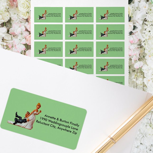 Slutligen Bröllop par Funny Adressetiketter (Finally Wedding Couple Funny Address Labels)