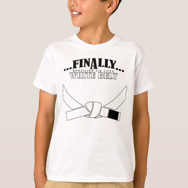 Slutligen en BJJ White Bälte!! Tee Shirt (Framsida)