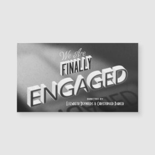 Slutligen Engagerad svartvit filmvit Förlovning