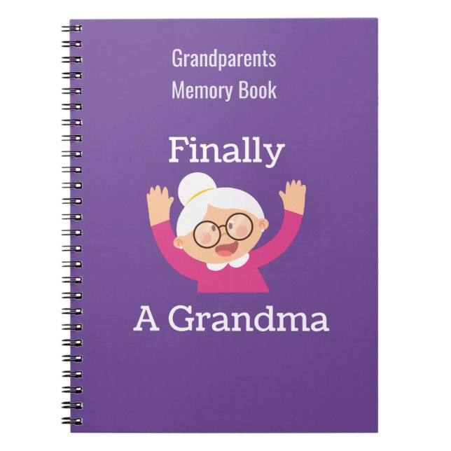 Slutligen ett Grandma Memory Bok Anteckningsbok (Framsidan)