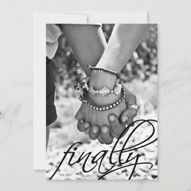 Slutligen Förlovningsannons Inbjudningar (Framsida)