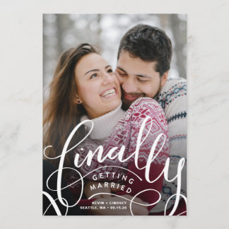 Slutligen Gifta sig du Spara datumkort Datumet