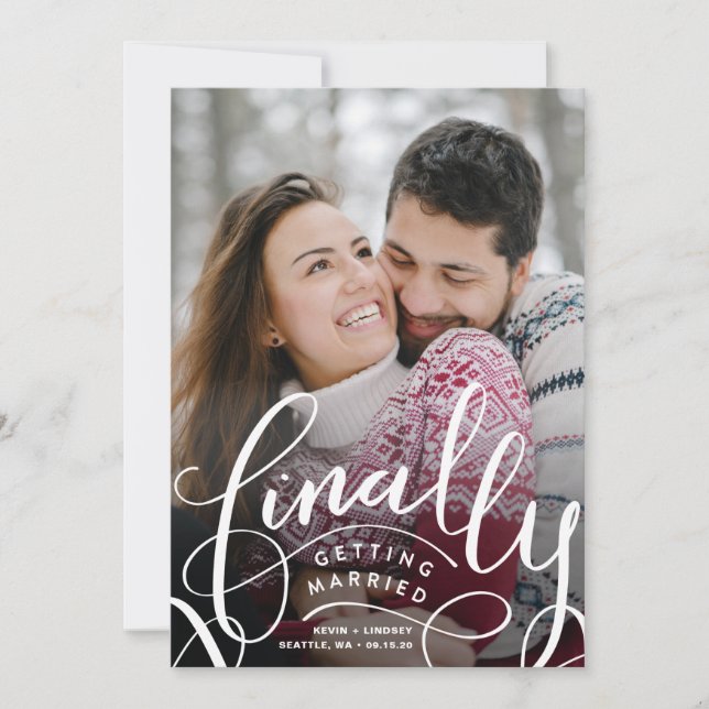 Slutligen Gifta sig du Spara datumkort Spara Datumet (Framsida)