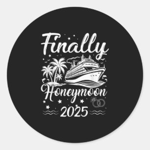 Slutligen Honeymooning 2025 Romantic Cruise Honeym Runt Klistermärke