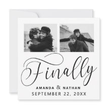 Slutligen minimalisterar Bröllop 2-fotospara datum