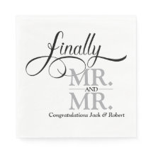 Slutligen Mr och Mr. Wedding Reception Cocktail