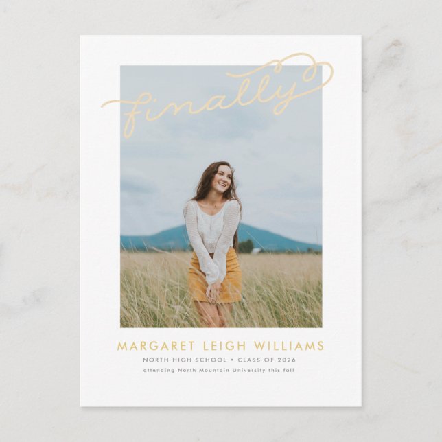 Slutligen vykort för fotostudentenmeddelande (Framsida)