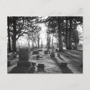 Slutligt sollfack (b&w) vykort