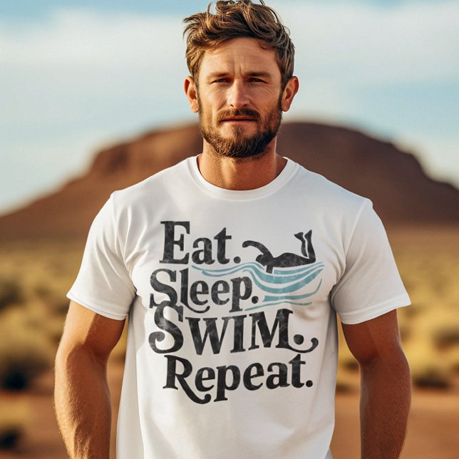 Slutlös cykel: Upprepa Simman Eat-viloläge T Shirt (Skapare uppladdad)