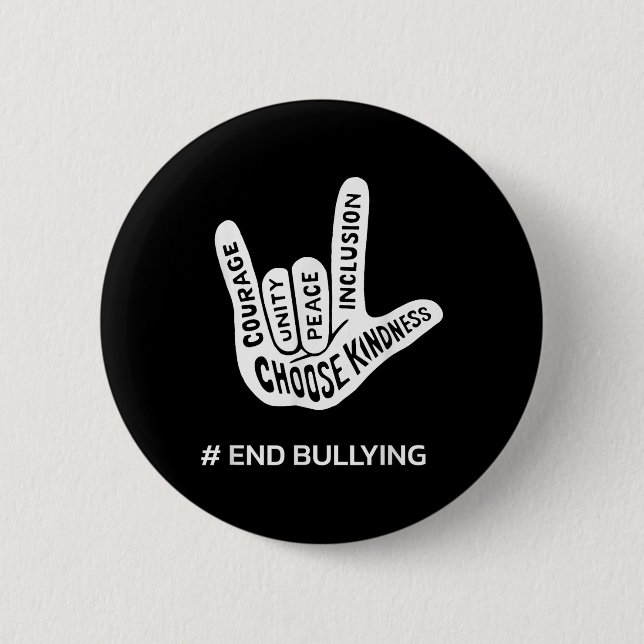 Slutmobbning av Uniity Day Anti-Bully Kärlek-tecke Knapp (Framsida)
