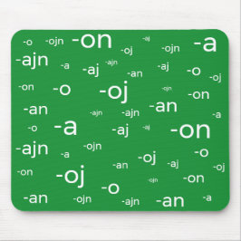 Slutningar från Esperanto ord. Musmatta