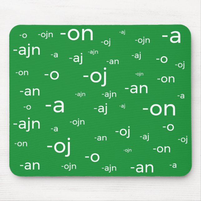 Slutningar från Esperanto ord. Musmatta (Framsidan)