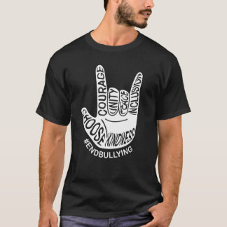 Slutpunktsbullyin för Anti-Bullying Kärlek-skylten T Shirt