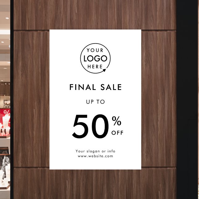 Slutrea | Butiksrabatt för affärshändelse Logotyp Poster (Skapare uppladdad)