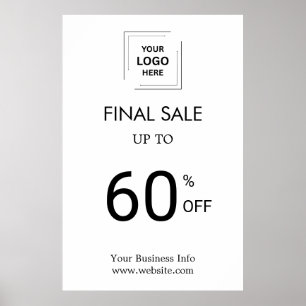 Slutrealisation Affärsevenemang Logobutik Rabatt Poster