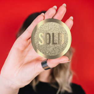 Slutsåld fastighetsmäklare för guld för runt klistermärke
