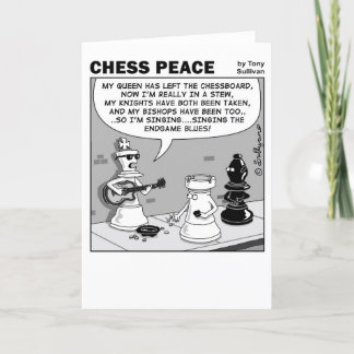 Slutspel blues Chess Peace tecknad Kort