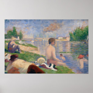 Slutstudie om "Bathers at Asnières" av Seurat Poster