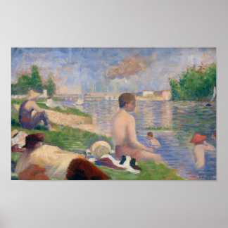 Slutstudie om "Bathers at Asnières" av Seurat Poster