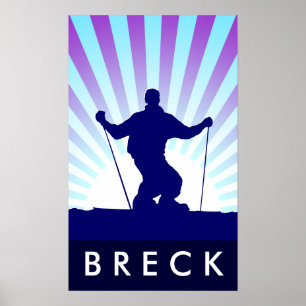 sluttande skida breckenridge poster