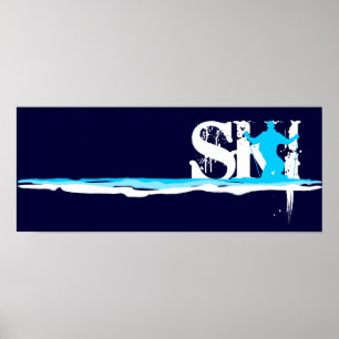 sluttande skida poster