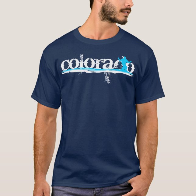 sluttande skida randar: colorado t-shirt (Framsida)
