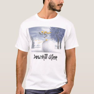 Sluttande skier t shirt