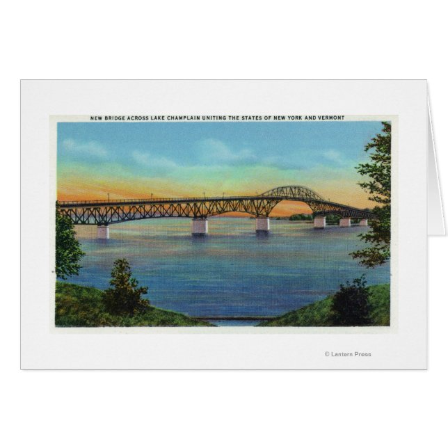 Slutvy för den nya bron hälsningskort (Framsidan Horizontal)