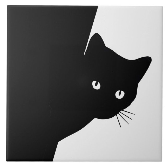 Sly Black Cat Kakelplatta (Framsidan)