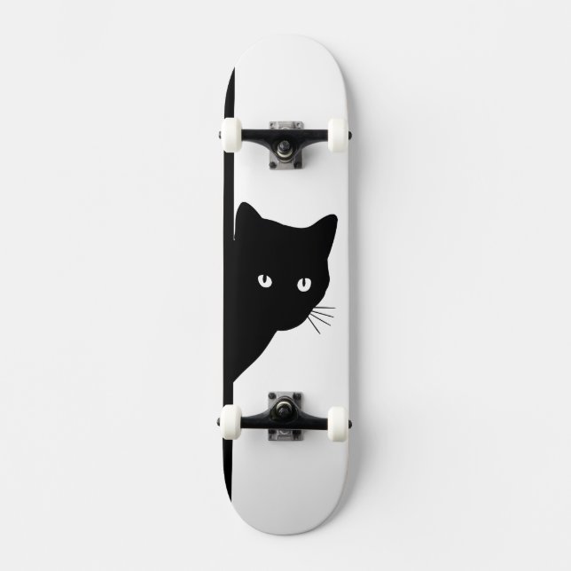 Sly Black Cat Mini Skateboard Bräda 18,5 Cm (Framsida)