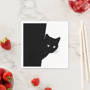 Sly Black Cat Pappersservett