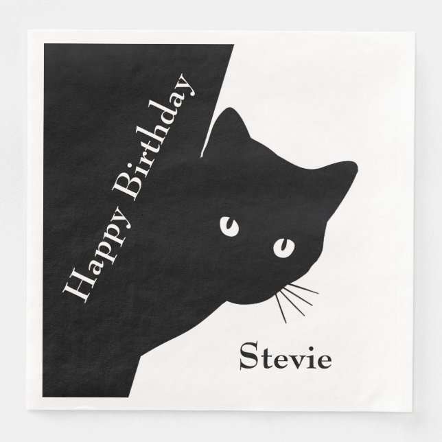 Sly Black Cat Pappersservett (Framsida)