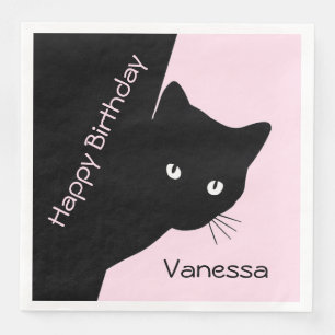 Sly Black Cat Rosa Pappersservett