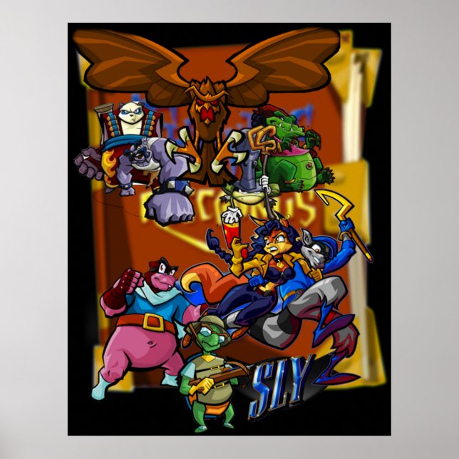 Sly Cooper och Thievius Raccoonus Poster (Framsidan)