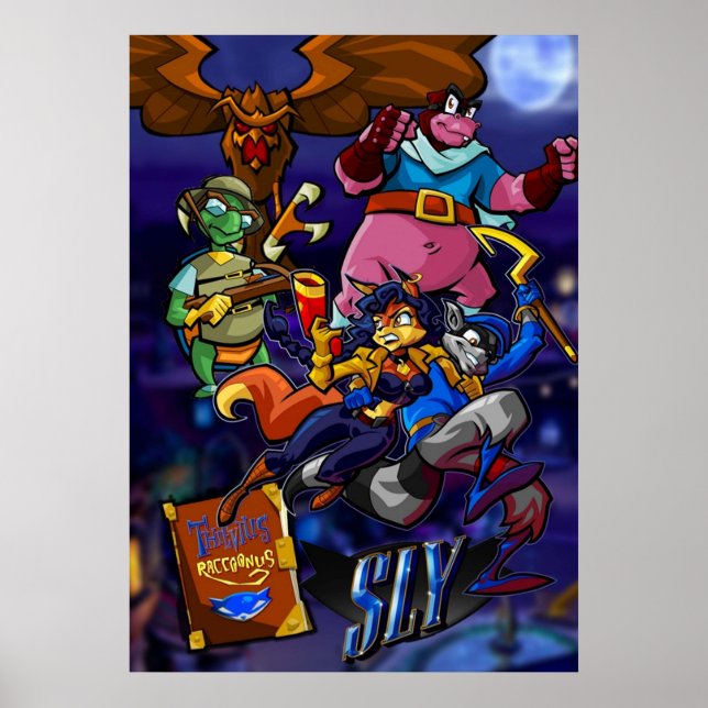 Sly Cooper och Thievius Raccoonus Poster (Framsidan)