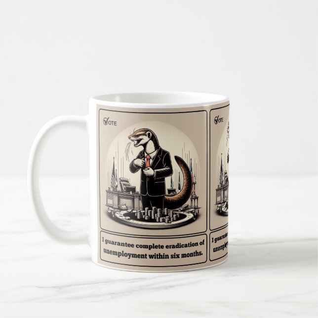 Sly Deals: Crafty Weasel Politikar Kaffemugg (Vänster)
