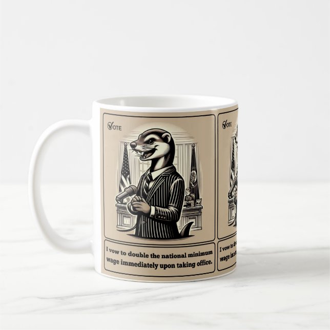 Sly Deals: Crafty Weasel Politikar Kaffemugg (Vänster)