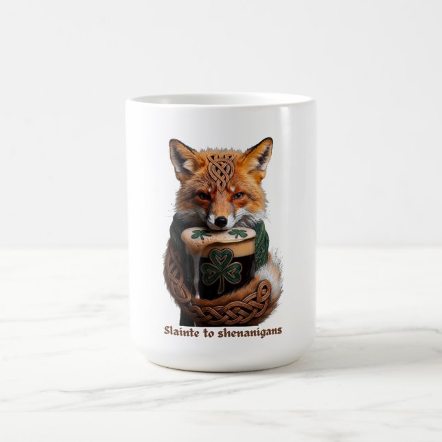 Sly Emerald Fox Toast T-Shirt  Kaffemugg (Center)