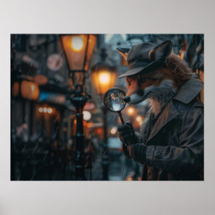Sly Fox detektor i noir-inställningen Poster
