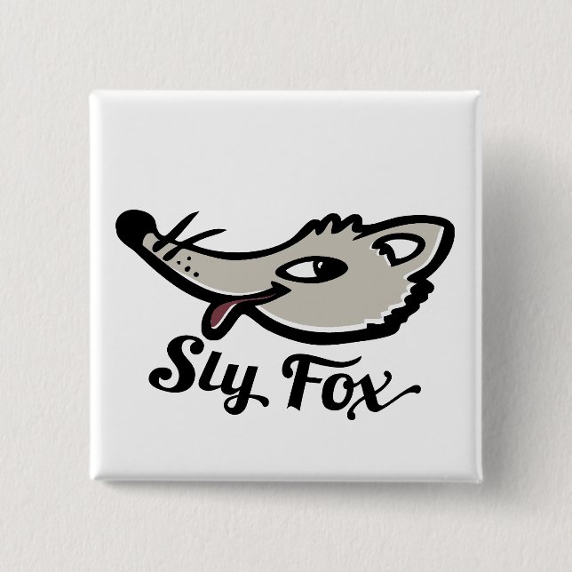 Sly fox-knapp / bricka knapp (Framsida)