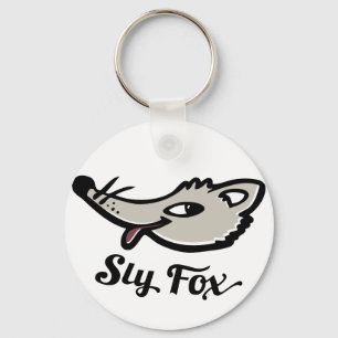 Sly fox med nyckelringen tunga ut nyckelring
