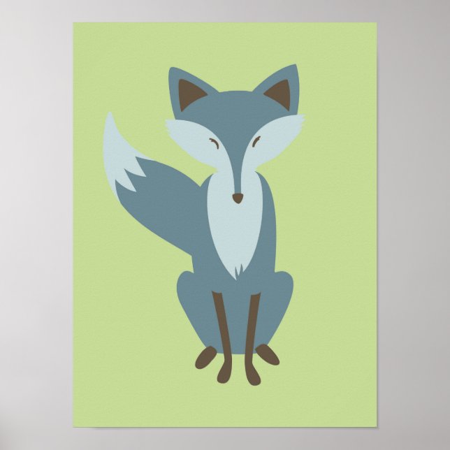 Sly Fox Nursery Art Poster (Framsidan)