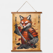 Sly Fox Samurai Warrior - Japanska Bläck Stil