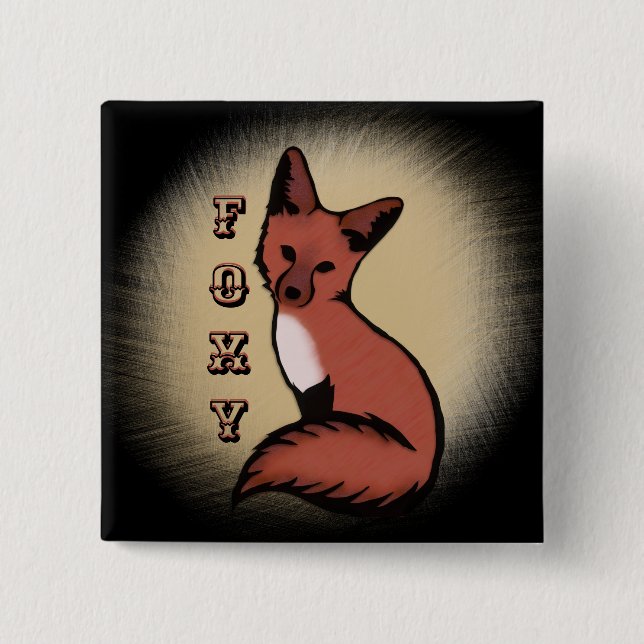 Sly Red Foxy Fox Knapp (Framsida)
