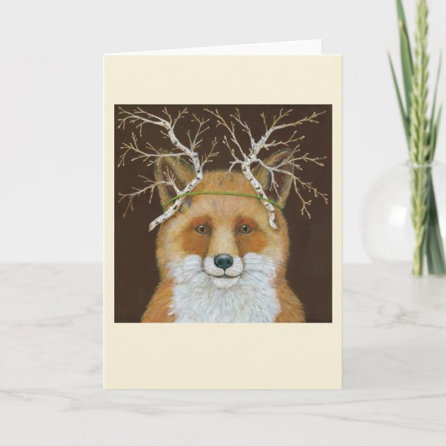 Sly Sylvie the Fox greeting card Kort (Framsida)