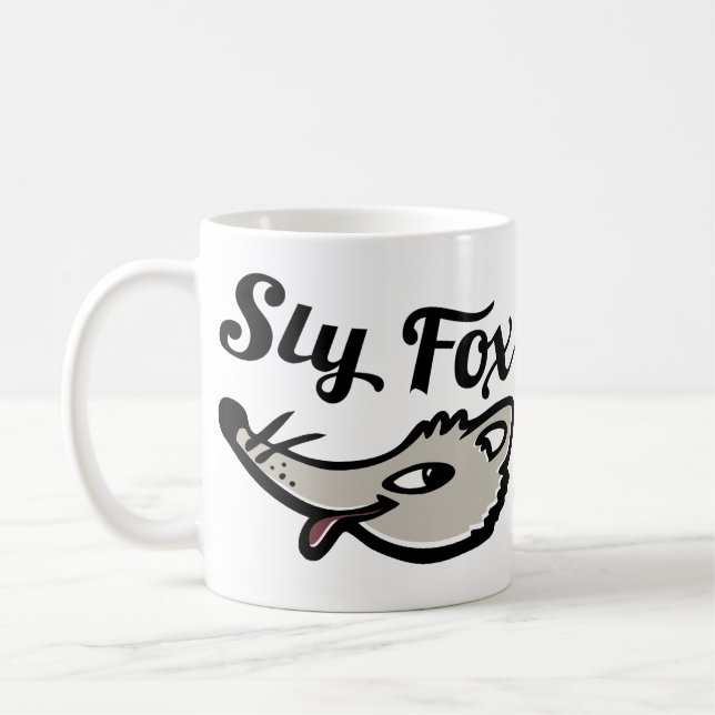 Slyfoxbild, söt ansikte mugg (Vänster)