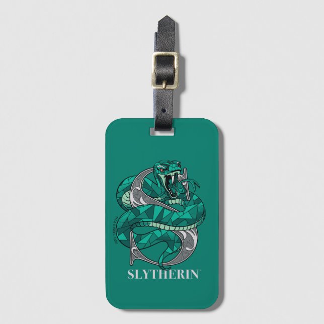 SLYTHERIN™ Crosshatched Emblem Bagagebricka (Framsida vertikal)