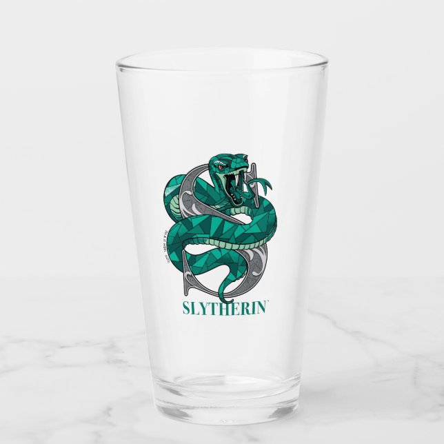 SLYTHERIN™ Crosshatched Emblem Glaskopp (Framsida)